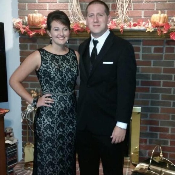 Black Lace Floor Length Dress - Picture 2 of 5